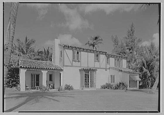 Historic Gulf Stream residence photographed in 1941, showing the town's established estate character