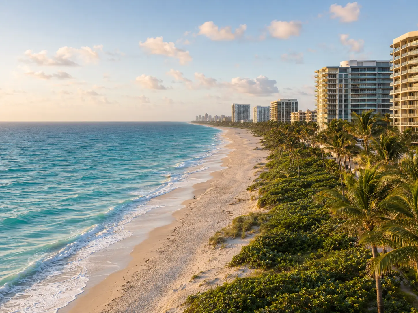 Oceanfront residential towers on Singer Island, Florida